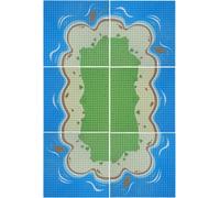 YOUY-Plaques De Base D'Île 6 Pièces,Pièces De Construction Compatibles Avec Tous Les Leaders,Pour Enfants À Partir De 3 Ans,4 Courbes,2 Droites,10"" X 10