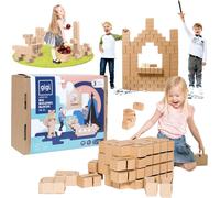 YOUY-Taille Xl 96 Briques Geantes En Carton Empilables & Emboîtables Gros Bloc De Construction Enfant Robustes,Faciles À Assembler Jeux De Construction Enfant Créatifs & Éducatifs