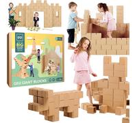 YOUY-Taille Xxl 100 Briques Geantes En Carton Empilables & Emboîtables Gros Bloc De Construction Enfant Robustes,Faciles À Assembler Jeux De Construction Enfant Créatifs & Éducatifs