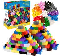 YOUY-Toy Grands Blocs De Construction Pour Enfants Et Tout-Petits,Ensemble De Grosses Briques Pour 3 Ans Et Plus,12 Couleurs Arc-En-Ciel,204 Pièces