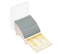 Youya - Boîte à fraises dentaires à 142 trous, support de fraises dentaires en plastique avec étui pour lime à aiguille, boîte de désinfection à l'autoclave