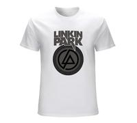 youyasi Men's Linkin Park Seal Jumbo Print Merch Soft Design Cotton T Shirt T-Shirt White M