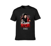 youyasi Roman Reigns Black and White Photo Lucky Half Sleeve City Prom T-Shirt Black L