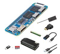 youyeetoo Banana Pi BPI-M4 Zero Ordinateur mono-carte 4G RAM 32 Go eMMC Allwinner H618 Processeur quad-core 1,5 GHz Prise en charge de l'affichage 4K Run Ubuntu (avec carte SD, boîtier en métal)