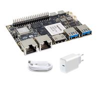 youyeetoo Banana Pi BPI-M7 RK3588 SBC, RAM 8/16/32 Go, 6 tops, processeur 8K, vidéo Dual 2,5 G, WiFi 6, BT5.2, PI-co ITX, prise en charge Android Linux (16 + 128 Go (avec adaptateur secteur)