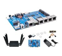 youyeetoo Banana Pi BPI-R4 Lite Routeur - OpenWrt, puce MT7987A, 2 Go DDR4, 2,5 G SFP & RJ45 WAN, 4 x 1G LAN, connectivité réseau industrielle, ordinateur à carte unique (avec kit Wi-Fi 7)