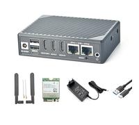 youyeetoo FriendlyElec NanoPC-T6-LTS Mini routeur d'ordinateur Dual 2.5G Ethernet, RK3588-8/16 Go de RAM, PCIe 3.0, OpenWrt, Open Source Smart IoT, pour NAS/routeur de voyage (16 Go + 64 Go, kit Wi-Fi