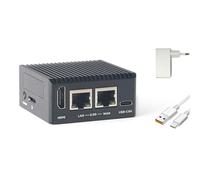 youyeetoo FriendlyElec NanoPi R76S Router Development Board | RK3576 8-Core 2.2GHz | 2X 2.5G Ethernet | 6 Tops NPU | M.2 Slot & USB 3.2 | IoT/Linux/Android (4GB RAM - 32GB eMMC, with Power)