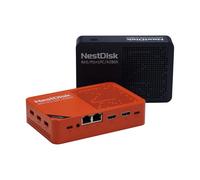 youyeetoo Nest Disk NAS MiniPC avec Intel N150 Quad-Core, 4 baies NVME (16 To Max), Dual 2,5 G Ethernet + WiFi 6, 12 Go DDR5, écran 3-Way 4K, OMV préinstallé pour la maison/le bureau (orange, 12 Go +