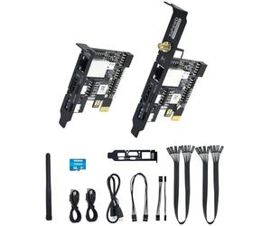 youyeetoo Sipeed NanoKVM Mini Remote Control Operations Maintenance Server, 1TOPS NPU 1GHz C906 RISC-V Linux Single Board Computer (PCIE Version) (With WiFi (16GB Kit))