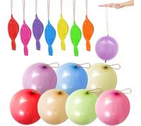 YOUYIKE 20/30/50/100 Pièces Punch Ballons, Ballons Perforés avec Ruban Élastique, Grand Latex Ballon de PunchBallons, Ballon de Punch Robuste, Jouets de Fête