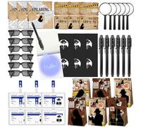 YOUYIKE Jeu De RôLe De DéTective Enquete Criminelle A Resoudre Kit Espion Enfant 56 PièCes, Stylo Encre Invisible, Carnet, Loupe, Lunettes D'Agent, Badge DéTective, Invitations & Autocollants