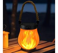 YOUYIKE Lanterne Solaire Exterieur, Flamme Lumières LED Nomade Suspendue Rechargeable Etanche Eclairage Jardin Solaire pour Deco Halloween Exterieur Camping (1pcs)