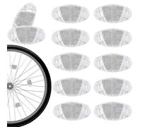 YOUYIKE Réflecteurs pour Rayon Vélo, 10/12 Pièces Catadioptre Velo, Blanc/Jaune, Vélo Route Réflecteurs, Catadioptre VTT pour Accessoire de Sécurité de Conduite de Nuit de Roue de Vélo(Blanc)