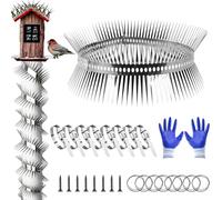 YOUYIKE Répulsif Contre Les Martres, 200 cm Protection Ceinture Anti Martres en Acier Inoxydable, avec Accessoires, Peut être Coupée, Ceinture Anti Chats pour Arbre et Gouttière Piege a Fouine