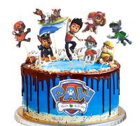 YOUYIKE Unique Store Lot de 36 décorations de gâteau d'anniversaire Pat' Patrouille pour anniversaire d'enfant, fête prénatale, fête, DIY