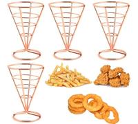 YouYuer Supports de Frites, 6PCS Porte-Frites,Porte Cornet de Frites,Présentoir de Frites Stand Support de Frites en Métal Porte Cornet de Frites pour Mariages,Fêtes d'anniversaire,Vacances