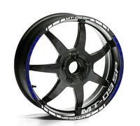 YOUZKA Stickers Autocollant De Roue De Moto Autocollant De Jante Réfléchissant 17 "Accessoires De Bande À Rayures pour Yamaha MT-09SP(Color1)