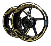 YOUZKA Stickers Autocollant De Roue De Moto, Autocollant De Roue Doré, Accessoires Et pour Yamaha Fz8(Color2)