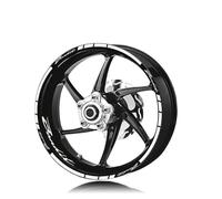 YOUZKA Stickers Autocollant Réfléchissant De Roue Et De Jante De Moto, Autocollants De Protection De Décoration De Pneu pour Bandit Bandit 1200 600(Wit)