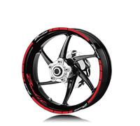 YOUZKA Stickers Autocollant Réfléchissant De Roue Et De Jante De Moto, Autocollants De Protection De Décoration De Pneu pour Bandit Bandit 1200 600(Rosso)