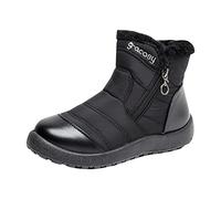 Yowablo Bottes d'hiver en plein air imperméables légers hiver confortables chaussures en coton bottes antidérapantes pour femmes bottes de neige Bottes De Neige Noires Pour Femmes