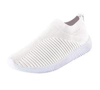 Yowablo Chaussures Femmes Outdoor Mesh Casual Slip on Semelles Confortables Running Chaussures de Sport (43,Blanc)