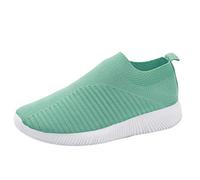 Yowablo Chaussures Femmes Outdoor Mesh Casual Slip on Semelles Confortables Running Chaussures de Sport (42,Vert Menthe)