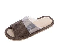 Yowablo Pantoufles pour hommes chaussures d'intérieur en à mémoire de forme femmes tongs respirantes sandales à bout ouvert confort maison pantoufles Chaussons Pour Homme Blanc