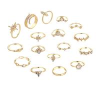 Yowablo Ring Set 17 Woolly Idea Set Bague étoile à six branches pour femmes et filles Anneau Jouet Bagues