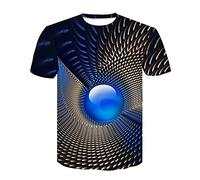 Yowablo T-Shirts imprimés 3D pour Hommes Motif Graphique drôle T-Shirts à Manches Courtes à col Rond T Shirts