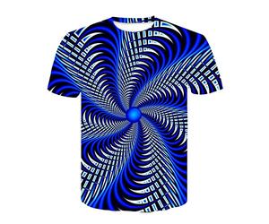 Yowablo T-Shirts imprimés 3D pour Hommes Motif Graphique drôle T-Shirts à Manches Courtes à col Rond T Shirts
