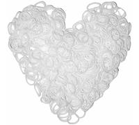 Yowamho 900 elastique Blanc avec 24 S-clips et 1 petit crochet, élastiques pour bracelets.