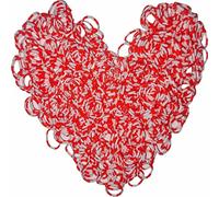 Yowamho 900 elastique Blanc et rouge avec 24 S-clips et 1 petit crochet, élastiques pour bracelets.