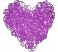 Yowamho 900 elastique Lumineux violet avec 24 S-clips et 1 petit crochet, élastiques pour bracelets.