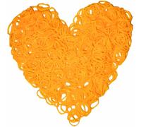 Yowamho 900 elastique Orange avec 24 S-clips et 1 petit crochet, élastiques pour bracelets.