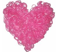 Yowamho 900 elastique Rose lumineux avec 24 S-clips et 1 petit crochet, élastiques pour bracelets.