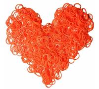Yowamho 900 elastique Rouge Tangerine avec 24 S-clips et 1 petit crochet, élastiques pour bracelets.