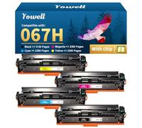 Yowell 067H Toner Compatible pour Canon 067 067H pour Canon i-SENSYS MF657Cdw MF655Cdw MF651Cw LBP633Cdw MF650C LBP632Cdw LBP631Cw MF653Cdw MF654Cdw MF656Cdw - 067 Cartouche 4 Pack