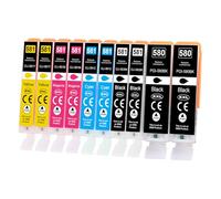 Yowell 10x 580XL 581XL Cartouches Compatible avec Canon PGI-580 CLI-581 | pour PIXMA TR7550 TR8500 TR8550 TS6150 TS6151 TS6250 TS6251 TS6350 TS6350a TS6351 TS6351a TS705 TS705a
