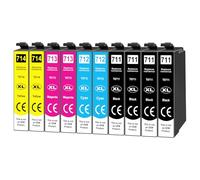 Yowell 10x Cartouches d'encre compatibles avec Epson T0715 Multipack