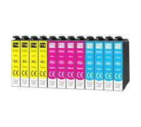 Yowell 12x T0715 Cartouches d'encre compatibles avec Epson T0712 T0713 T0714 pour Stylus BX300F SX610FW SX600FW SX510W SX400 SX410 SX415 SX100 SX200 SX210 SX215 SX218 DX4400 DX7400