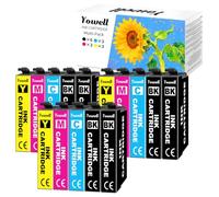Yowell 15x Cartouches d'encre Compatibles avec 502XL Multipack | pour XP-5150 Expression Home XP-5100 XP-5105 XP-5155; WorkForce WF-2860DWF WF-2865DWF WF-2880DWF WF-2885DWF
