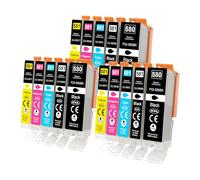 Yowell 15x PGI-580 CLI-581 Cartouches d'encre pour Canon 580XL 581XL Multipack pour Canon TS6350 pour PIXMA TR7550 TR8500 TR8550 TS705 TS705a TS6250 TS6300 TS6350a