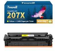 Yowell 207X Toner jaune compatible avec HP 207X 207A pour HP Color Laserjet Pro MFP M283fdw Toner pour Color Laserjet Pro M255dw M282nw M283fdn M255nw M283 M282 M255 W2212A W2212X - 207X Jaune