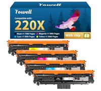 Yowell 220X MFP 4302fdw Toner Compatible pour HP 220X 220A Toner pour HP Color LaserJet Pro MFP 4302fdw 4302dw 4202dw 4202dn 4302fdn - Cartouche 220X 4-Pack