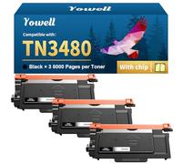Yowell 3X TN3480 HL-L5100DN Toner Compatible pour Brother HL-L5100DN HL-L5000D HL-L5100DNT HL-L5200DW HL-L6200DW MFC-L5750DW MFC-L5700DW DCP-L5500DN, TN3480 Noir