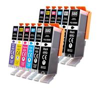Yowell 580XXL 581XXL Cartouche d'encre Compatible pour Cartouche Canon 580 581 pour Canon PGI-580 CLI-581 pour Pixma TR8550 TS6350a TS705a TR7550 TR8500 TS6150 TS6250 TS6300 (12 Pack avec CLI-581 PB)