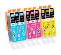 Yowell 9X 581XL Cartouches d'encre pour Canon CLI-581 Cyan Magenta Jaune pour PIXMA TR7550 TR8500 TR8550 TS705 TS705a TS6250 TS6300 TS6350a
