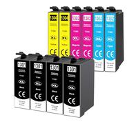 Yowell Lot de 10 cartouches d'encre 13XL compatibles avec Epson T1301 T1302 T1303 T1304 pour Stylus SX525WD SX535WD SX620FW Office B42WD BX925FWD BX635FWD Workforce WF-3520DWF WF-7525 WF-7015
